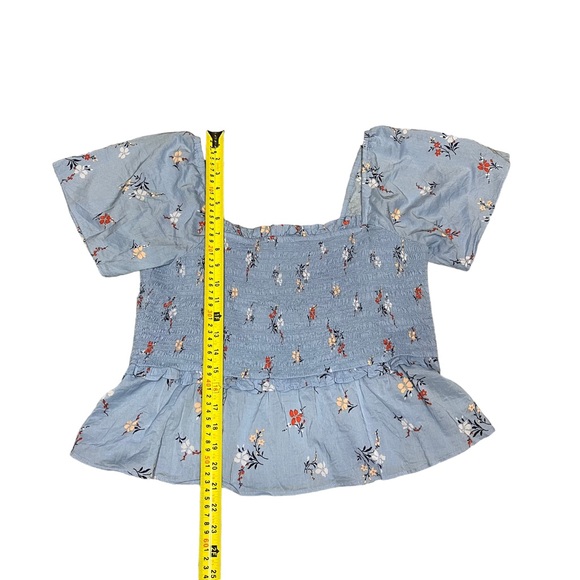 Madewell Smocked Flutter-Sleeve Top in Aloha Floral Size Large - Picture 6 of 14